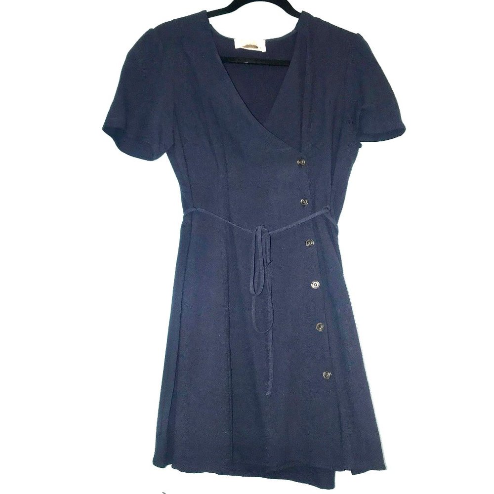 Cage Boutique - Navy Blue Wrap Dress
